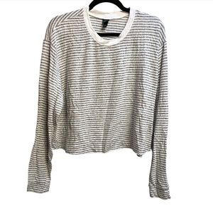 🖤5/$20 Wild Fable Cozy Grey & White Striped Sweater Long Sleeve Top